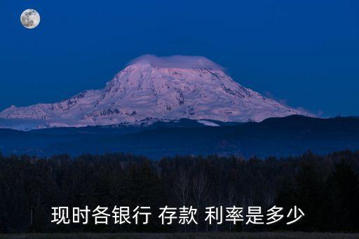現(xiàn)時各銀行 存款 利率是多少