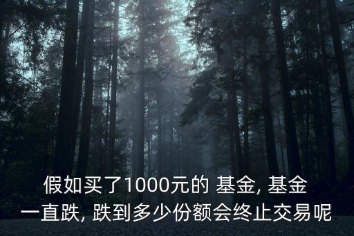 基金跌到最低是多少,基金最低會(huì)跌到什么程度