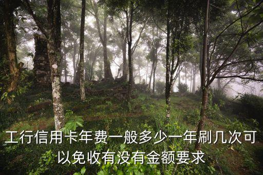 工行信用卡年費一般多少一年刷幾次可以免收有沒有金額要求