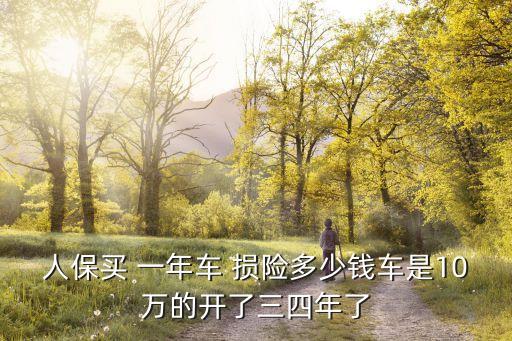 人保買 一年車 損險多少錢車是10萬的開了三四年了