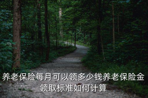 養(yǎng)老保險每月可以領多少錢養(yǎng)老保險金領取標準如何計算