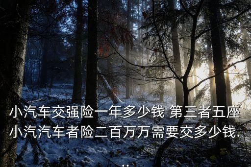 第三者保險(xiǎn)每年多少錢
