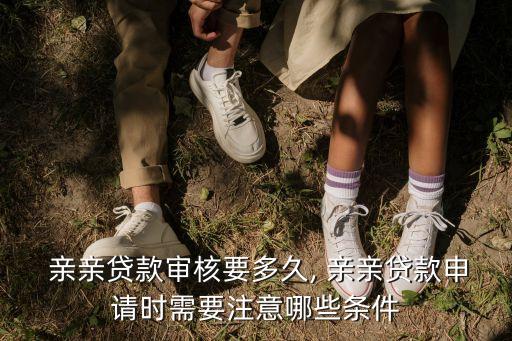  親親貸款審核要多久, 親親貸款申請時需要注意哪些條件