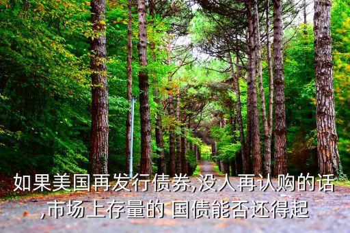 如果美國再發(fā)行債券,沒人再認購的話,市場上存量的 國債能否還得起