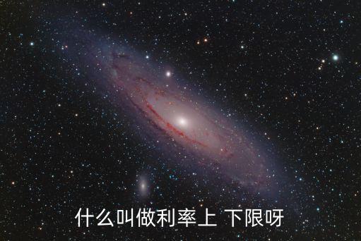 什么叫做利率上 下限呀