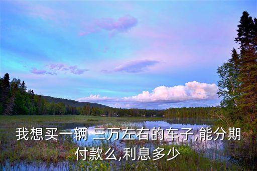 我想買一輛 三萬(wàn)左右的車子,能分期付款么,利息多少