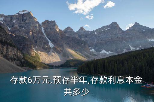 存款6萬元,預(yù)存半年,存款利息本金共多少
