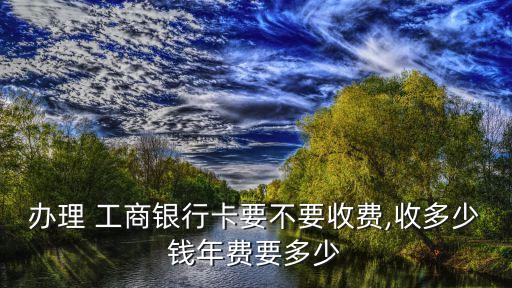 辦理 工商銀行卡要不要收費(fèi),收多少錢年費(fèi)要多少