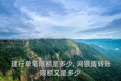  建行單筆限額是多少, 網(wǎng)銀盾轉(zhuǎn)賬限額又是多少