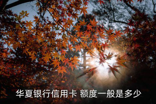 華夏ic白金卡額度多少,中信標(biāo)準(zhǔn)ic白金卡額度尊貴級(jí)