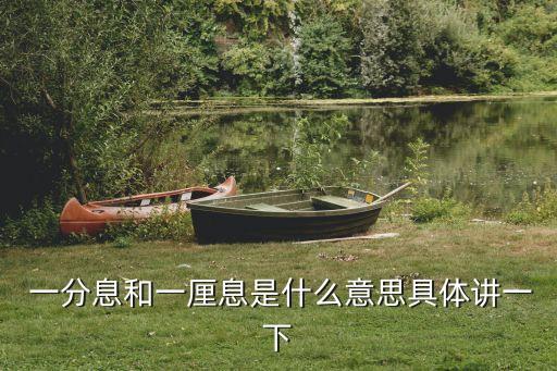 一分厘的年利率多少錢,5.8厘是多少