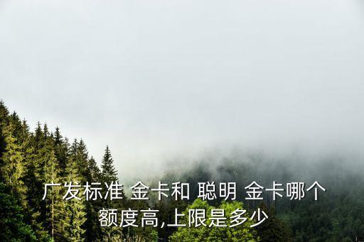 廣發(fā)新聰明卡金卡額度是多少,廣發(fā)聰明卡是金卡嗎