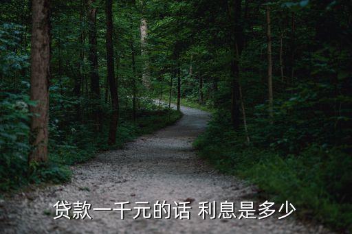 銀行貸1000元利息多少,1000萬放在銀行一年的利息有多少