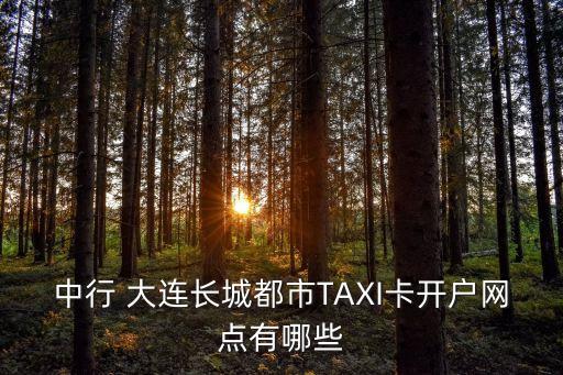 中行 大連長城都市TAXI卡開戶網(wǎng)點有哪些