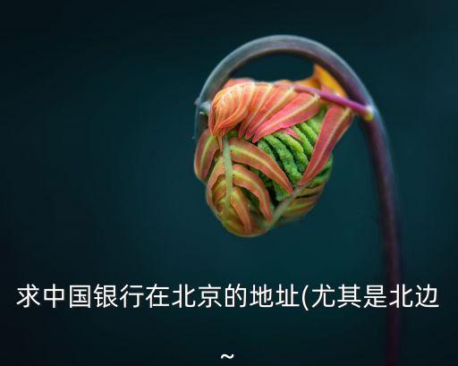 求中國銀行在北京的地址(尤其是北邊~