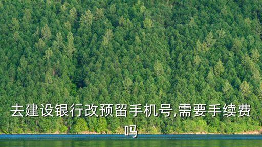 去建設(shè)銀行改預(yù)留手機號,需要手續(xù)費嗎