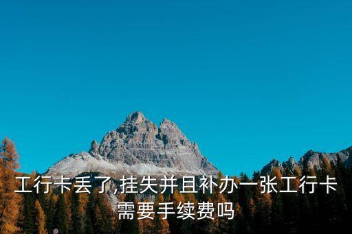 工行卡丟了,掛失并且補(bǔ)辦一張工行卡需要手續(xù)費(fèi)嗎