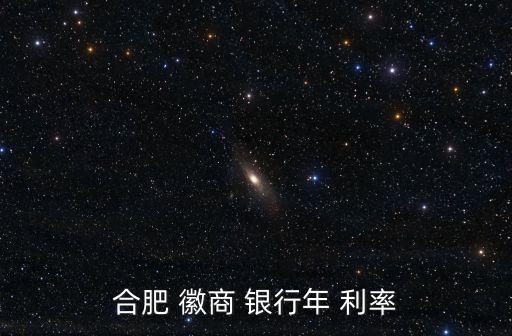 合肥 徽商 銀行年 利率