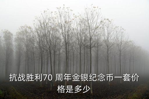 抗戰(zhàn)勝利70 周年金銀紀念幣一套價格是多少