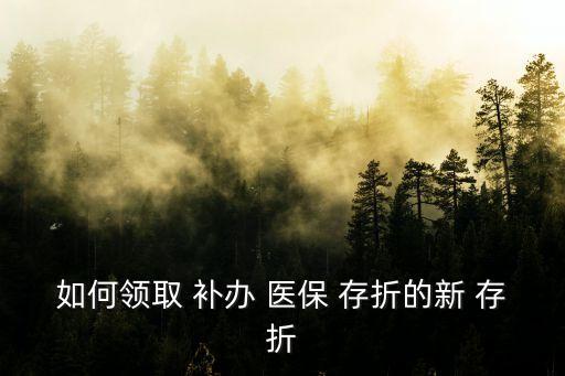 如何領(lǐng)取 補(bǔ)辦 醫(yī)保 存折的新 存折