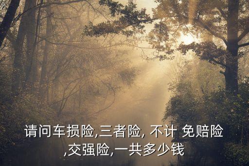 請問車損險,三者險, 不計(jì) 免賠險,交強(qiáng)險,一共多少錢
