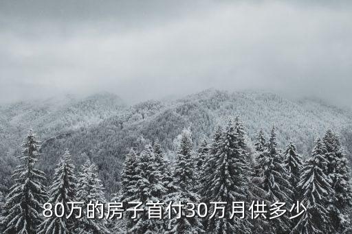 80萬的房子首付30萬月供多少