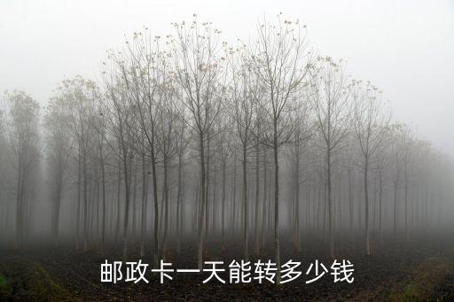 郵政卡一天能轉(zhuǎn)多少錢
