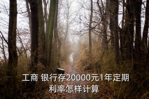  工商 銀行存20000元1年定期利率怎樣計(jì)算