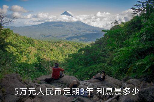 5萬元人民幣定期3年 利息是多少