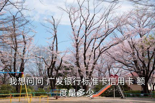 我想問問 廣發(fā)銀行標(biāo)準(zhǔn)卡信用卡 額度是多少