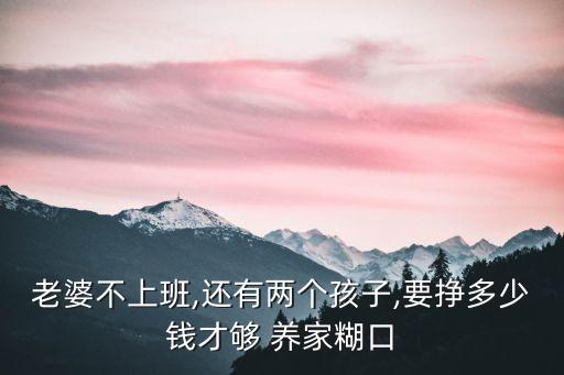 老婆不上班,還有兩個(gè)孩子,要掙多少錢才夠 養(yǎng)家糊口