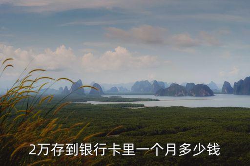 兩萬利息一月多少利息多少,兩萬存一月利息是多少