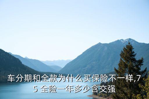 車分期和全款為什么買保險不一樣,75 全險一年多少含交強