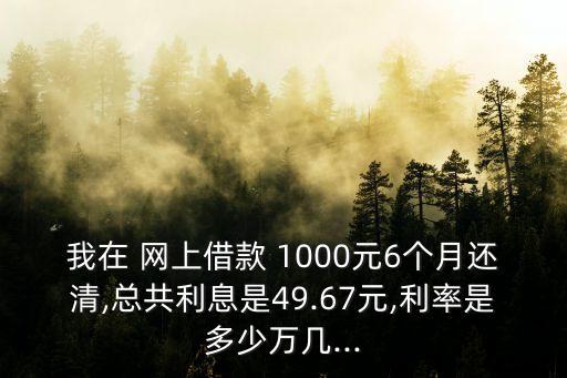 1000元網(wǎng)上貸款多少息,網(wǎng)上貸款1000不還最終有什么后果