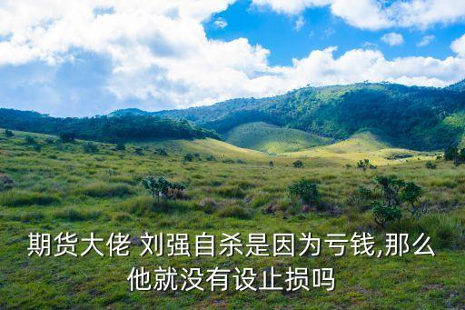 期貨大佬 劉強(qiáng)自殺是因?yàn)樘濆X(qián),那么他就沒(méi)有設(shè)止損嗎