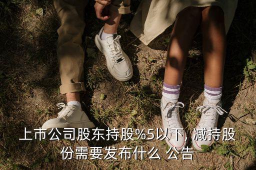 上市公司股東持股%5以下, 減持股份需要發(fā)布什么 公告