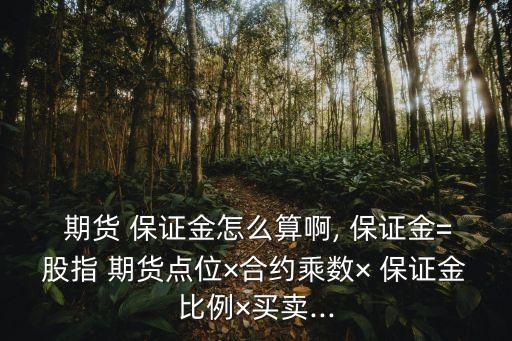  期貨 保證金怎么算啊, 保證金=股指 期貨點位×合約乘數(shù)× 保證金比例×買賣...