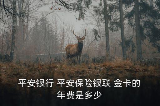  平安銀行 平安保險(xiǎn)銀聯(lián) 金卡的 年費(fèi)是多少