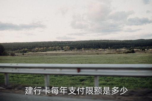  建行卡每年支付限額是多少