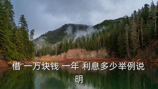 貸款一萬塊錢一年利息多少,二十萬貸款一年要多少利息