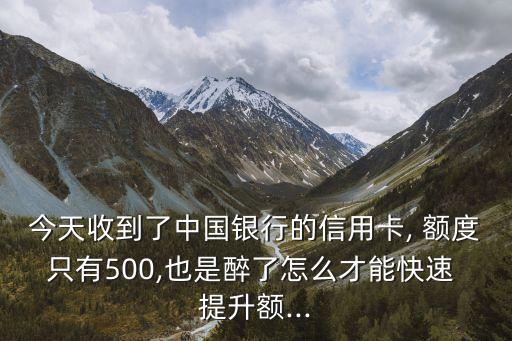 中行額度提升額度多少錢,中行顯示可提升額度卻未獲批