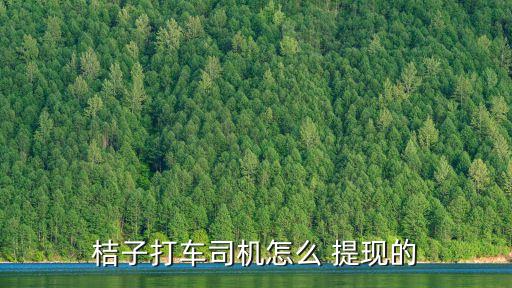 桔子打車司機(jī)怎么 提現(xiàn)的