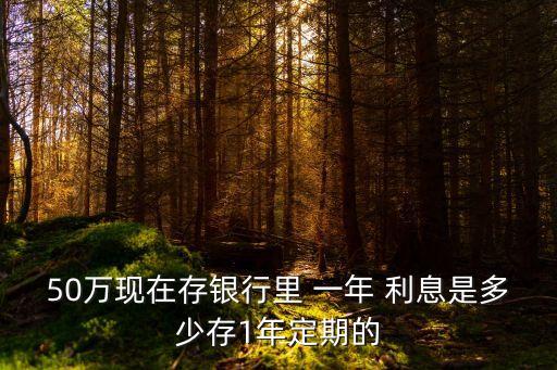 50萬(wàn)現(xiàn)在存銀行里 一年 利息是多少存1年定期的