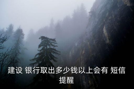 建設(shè) 銀行取出多少錢以上會(huì)有 短信提醒