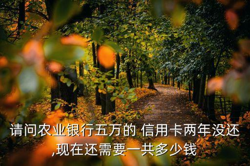 農(nóng)行信用卡欠款還多少費(fèi)用