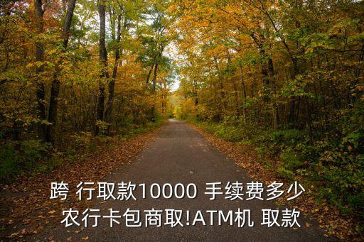 農(nóng)行取款機(jī)跨行取錢手續(xù)費(fèi)多少錢