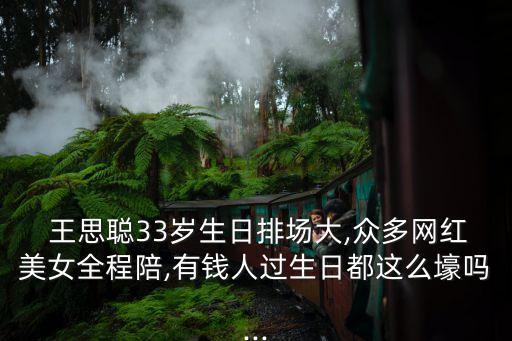  王思聰33歲生日排場(chǎng)大,眾多網(wǎng)紅美女全程陪,有錢(qián)人過(guò)生日都這么壕嗎...