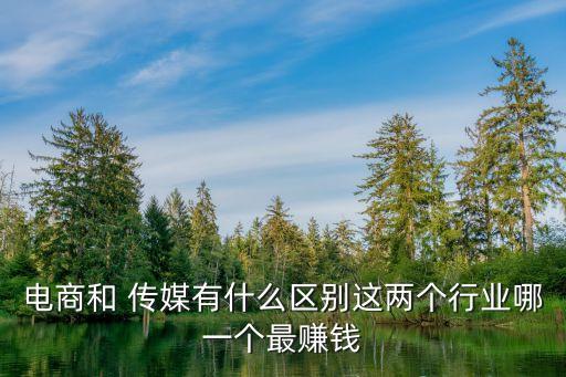 電商和 傳媒有什么區(qū)別這兩個行業(yè)哪一個最賺錢