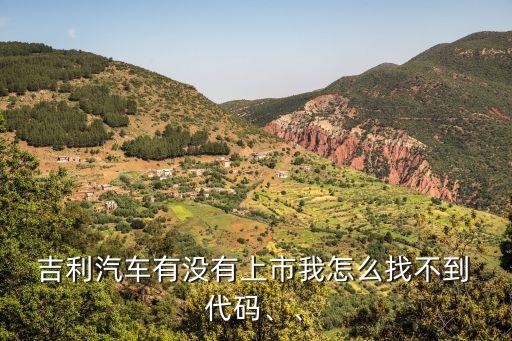 吉利的股票代碼是多少,吉利股票代碼 a股