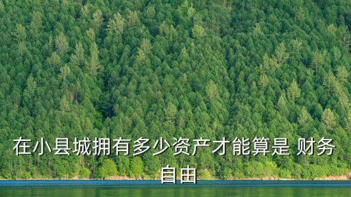 多少錢(qián)算財(cái)務(wù)自由,普通老百姓多少錢(qián)算財(cái)務(wù)自由